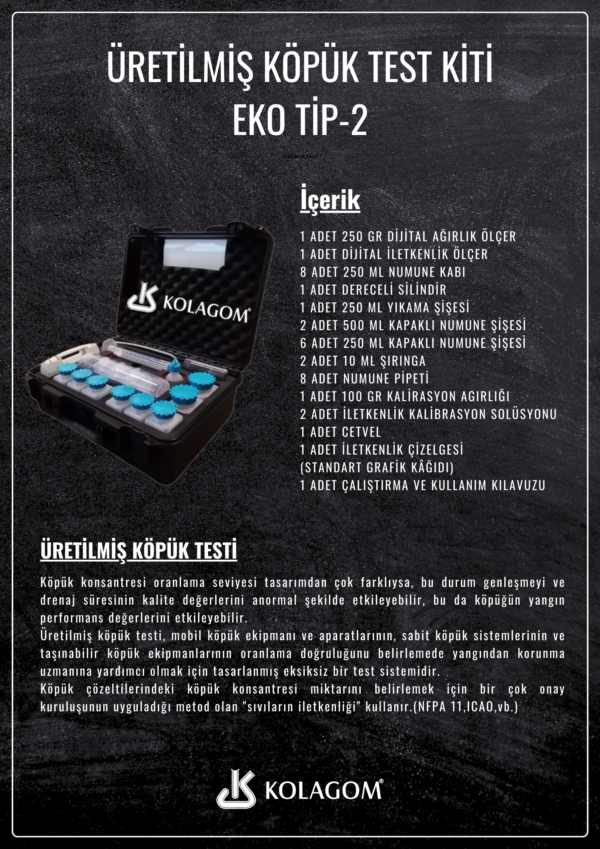 ÜRETİLMİŞ KÖPÜK TEST KİTİ - Görsel 2